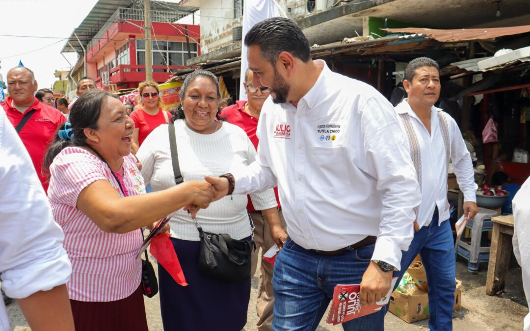 Locatarios del mercado van con el proyecto ciudadano y de continuidad de Julio Gamboa